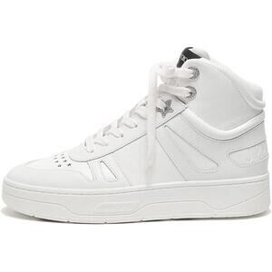 Jimmy Choo Hawaii Leather Lace-Up High-Top Sneakers White Women's Size EU 39.5